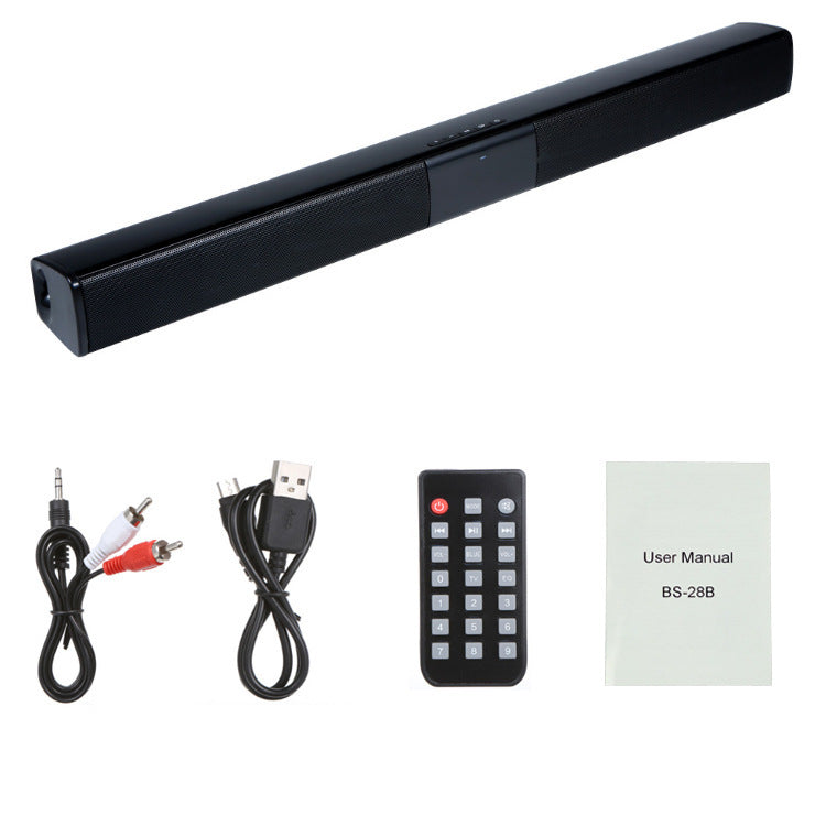 Long Soundbar Bluetooth Speaker with Subwoofer, Remote Control