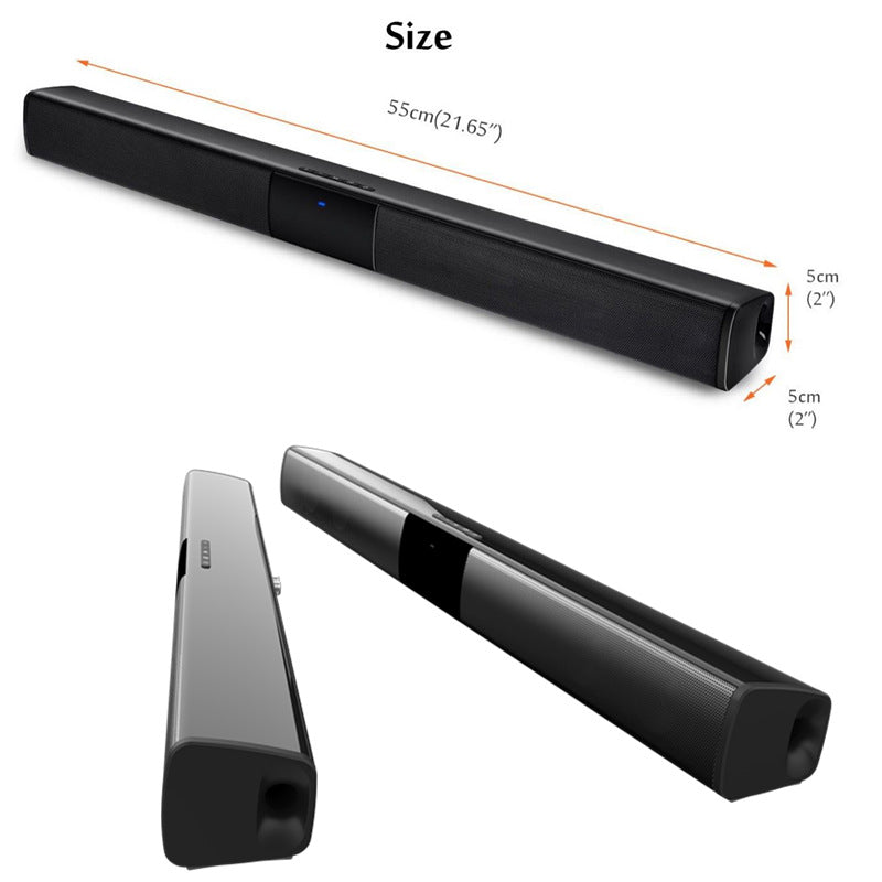 Long Soundbar Bluetooth Speaker with Subwoofer, Remote Control