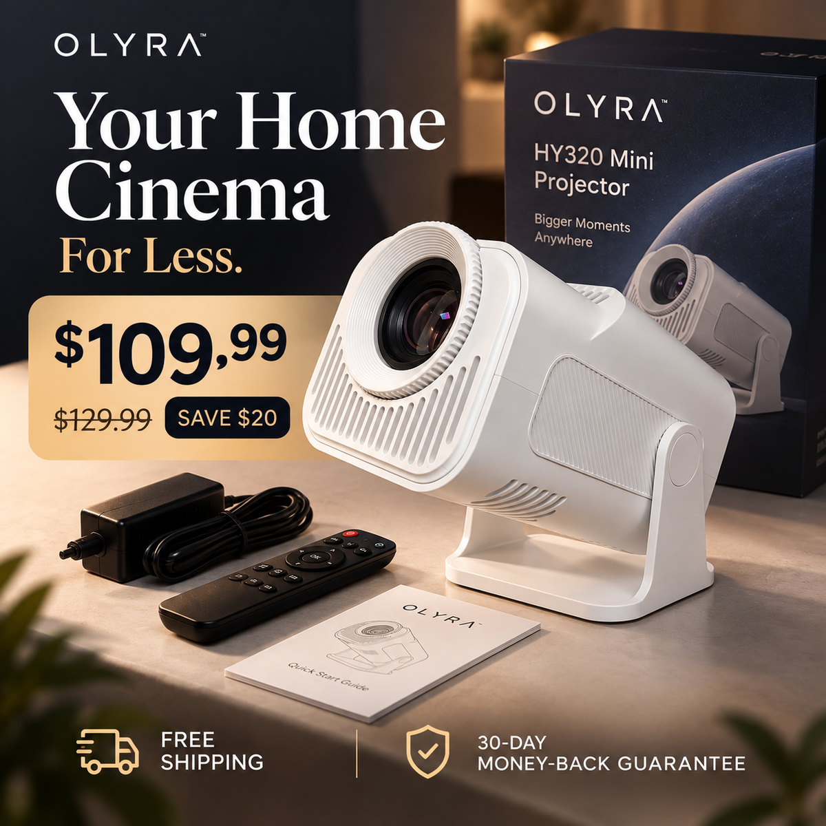 Olyra Premier™ 4K Ultra Projector