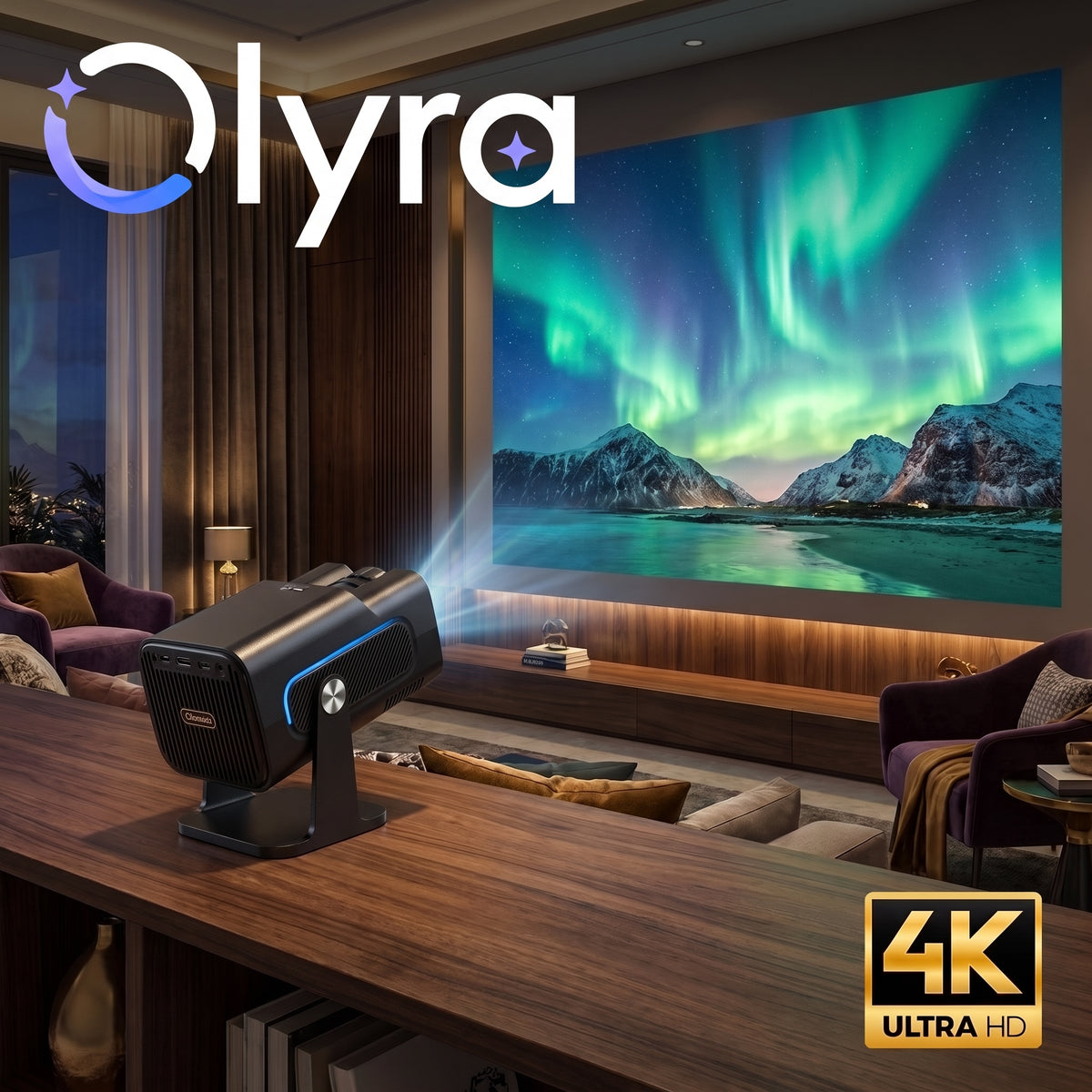 Olyra Premier™ 4K Ultra Projector