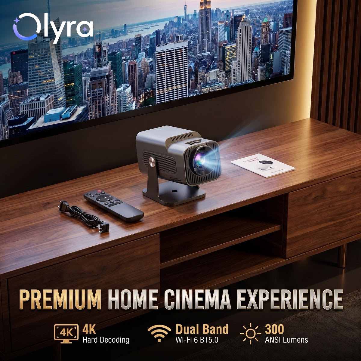 Olyra Premier™ 4K Ultra Projector