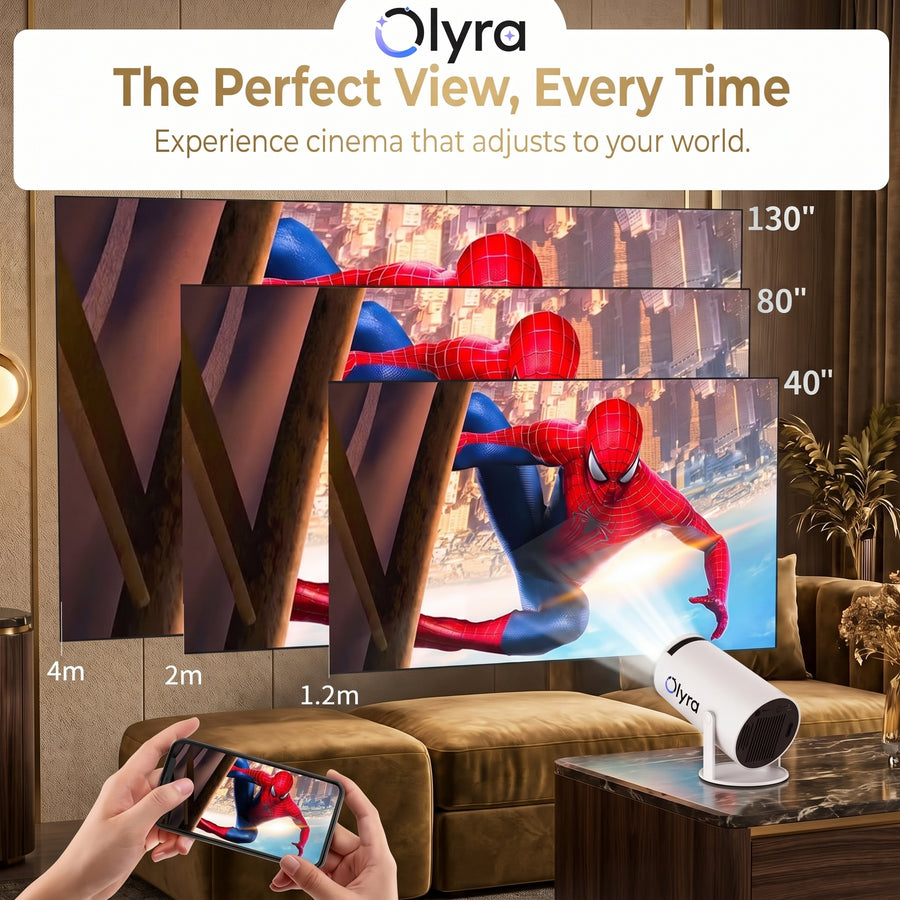 Portable HD Projector with Phone Casting